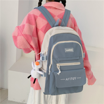 Korean Style Fashion New Schoolbag Female Student Junior High School Student Cute Backpack Middle School Student Large Capacity Harajuku Backpack Male