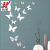 Acrylic Butterfly Wall Stickers 3D Stereo Mirror Sticker Home Living Room Background Wall Decorative Stickers Mirror Stickers