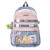 Schoolbag Female Junior and Middle School Students Large Capacity Contrast Color Japanese Primary School Student Grade Three to Six Backpack PVC Nylon