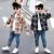 children's clothing boys' autumn clothing long sleeve shirt new style children's western style medium and big children's spring and autumn lattice shirt boys' fashionable shirt