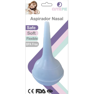 Silicone Nasal Aspirator Pink & Blue & White Safety Baby Medical Designated Nasal Aspirator
