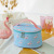 New Cylinder Cosmetic Bag Waterproof Pu Cartoon Flamingo Portable Toiletry Bag Large-Capacity Cosmetics Storage Bag