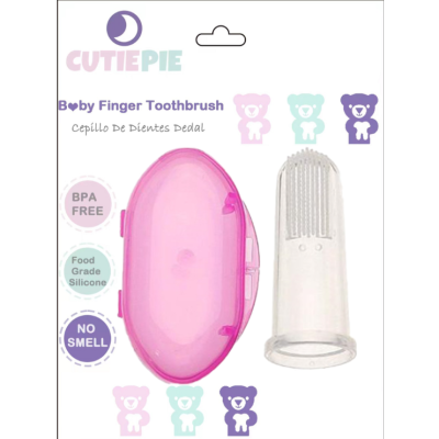 Silicone Baby Toothbrush with Toothbrush Case Suction Card Packaging