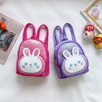 Korean Style Kindergarten Backpack Cartoon Girl Travel Small Backpack Cute Bunny Stitching Children's Backpack