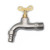 Copper Core Washing Machine Faucet with Lock Key 304 Stainless Steel Key Outdoor Pointed End the Mouth of the Nets Faucet