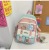 2022 Stickers Contrast Color Cute Large Capacity Schoolbag Junior and Senior High School Student Backpack Combination Bag Female PVC Nylon