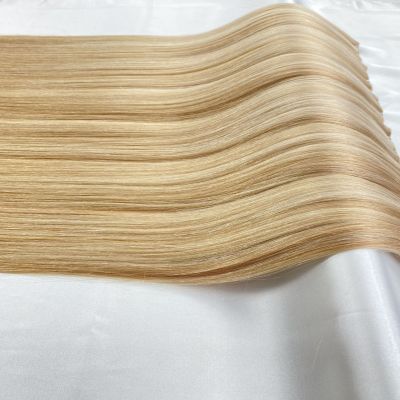 High-End Real Human Hair Color Hair Weft One-Piece Hair Extension European and American Hot Able to Be Permed and Dyed Age-Reducing Beauty Repair All Real