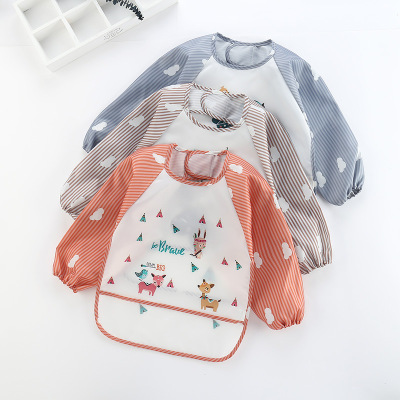 New Digital Printing Children's Gown Waterproof Children Bib Baby Waterproof Gowns Boys and Girls Eating Clothes