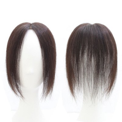 Human Hair Wig Set Female Head Hairpiece Cover Gray Hair Invisible Breathable Mat Hair Piece Female Factory In Stock Wholesale