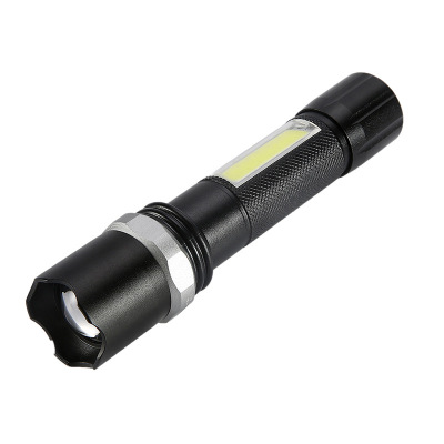 Strong Light Flashlight LFD Fishing Flashlight with Cob Tent Light Flashlight Mechanical Zoom Flashlight Flashlight Gift Box