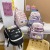 Schoolbag Female Junior and Middle School Students Large Capacity Contrast Color Japanese Primary School Student Grade Three to Six Backpack PVC Nylon