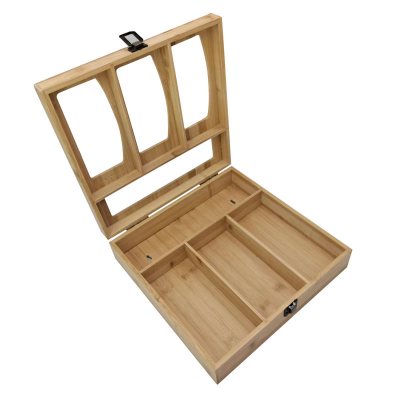 Bamboo Sandwich Bag Storage Box