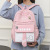 2022 Large Capacity Schoolbag Female Junior High School Student Trendy New Suit Campus Backpack Korean Style Contrast Color Minimalist Travel