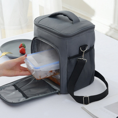 Customized Lunch Box Handbag Thermal Bag Aluminum Foil Thickening Insulated Bag Lunch Box Bag Lunch Bag Shoulder Strap Handbag Wholesale