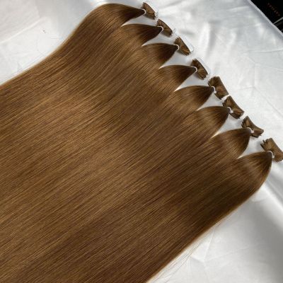 High-End Human Hair Color Needle Pu One-Piece Hair Extension European and American Hot Able to Be Permed and Dyed