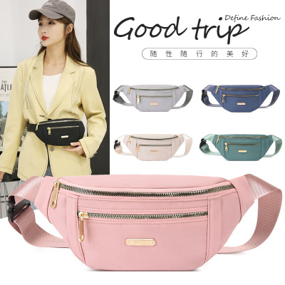  Fashion Waist Bag Women' Casual Oxford Cloth Shoulder Bag Multi-Layer Change and Phone Messenger Bag Wholesale