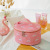 New Cylinder Cosmetic Bag Waterproof Pu Cartoon Flamingo Portable Toiletry Bag Large-Capacity Cosmetics Storage Bag