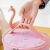 New Cylinder Cosmetic Bag Waterproof Pu Cartoon Flamingo Portable Toiletry Bag Large-Capacity Cosmetics Storage Bag