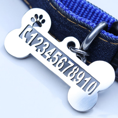 Stainless Steel Batch Lettering Car Number Plate Anti-Lost Pet Identity Information Nameplate Pendant Factory Direct Supply