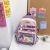 Schoolbag Female Junior and Middle School Students Large Capacity Contrast Color Japanese Primary School Student Grade Three to Six Backpack PVC Nylon