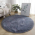 Solid Round Silk Wool Carpet Nordic Simple Bedroom Living Room Sofa Plush Mats Household Hanging Basket Long Wool Rugs