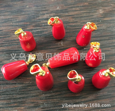 Sea Bamboo Coral Water Drop Pendant Personalized Pendant Semi-Finished DIY Handmade Accessories Wholesale Anchor Hot Selling Product