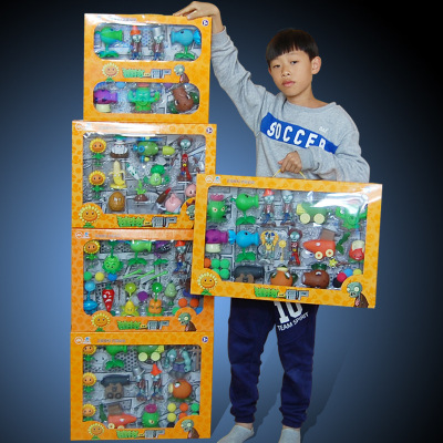 Genuine Plant Vs Zombie Toy Set Large Full Set Large Gift Box Soft Glue Game Children's Doll Doll