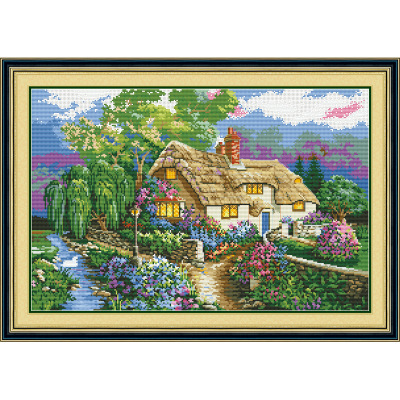 Cross Stitch Living Room Crafts DIY Material Package Wholesale Cross Stitch Country Cottage