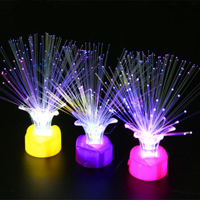 Optical Fiber Plum Blossom Small Night Lamp Led Colorful Rose Optic Fiber Flower Flash Starry Sky Holiday Gift Foreign Trade