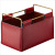 Artistic Home Design Bedroom Desktop Skin Care Storage Box Light Luxury Leather Vintage Storage Basket