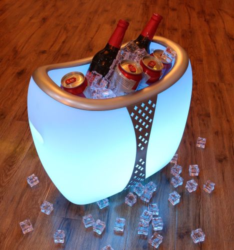 foreign trade exclusive outdoor waterproof luminous ice bucket audio red wine barrel speaker bar ktv remote control charging bluetooth