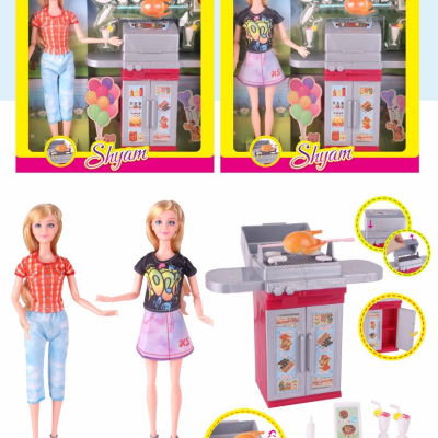 Yuedong Toy Barbie Doll 11.5-Inch Barbecue Barbie Series Joint Solid Gift Box