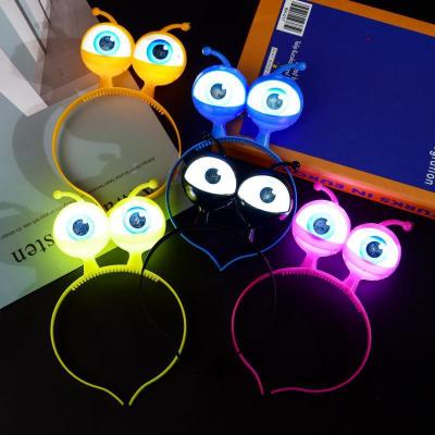 Flash Eyeballs Headband Party Ball Halloween Headdress Props Luminous Big Eyes Alien Led Headband