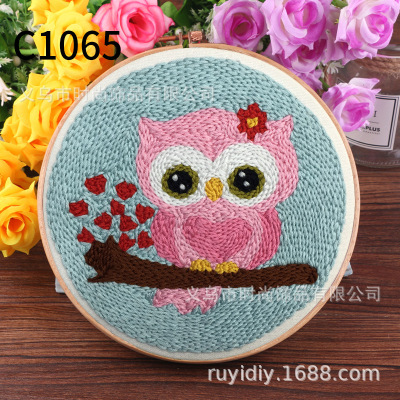 Factory Wholesale Russia Poke Embroidery DIY Material Package Stamp Xiu Dun Embroidery Handmade Poke Dun Embroidery Rubbing Embroidery
