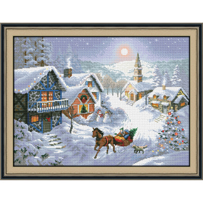 New Crafts Wholesale Cross Stitch Living Room DIY Material Package Cross Stitch Snow Night