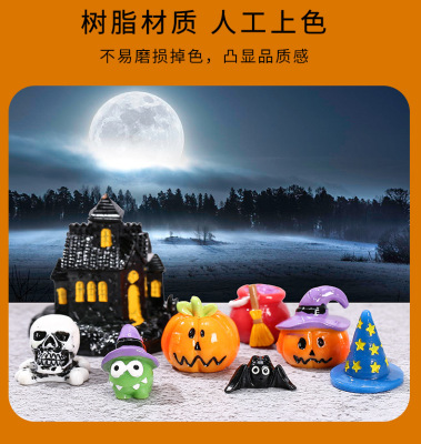 Dollhouse Doll House New Halloween Pumpkin Lamp Ghost Small Ornaments Miniature Shooting Props DIY Ornament