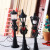 Dollhouse Doll House Black Street Lamp Floor Lamp Gate Santa Claus Holiday Scene Atmosphere Decoration Set