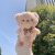 Cute Cartoon Children Bear Doll Plush Couple Keychain Pendant Mobile Phone Bag Car Accessories