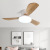 Nordic Wood Leaf Fan Lamp Nordic Simple Living Room Dining Room Electric Fan Lamp Intelligent Remote Control Ceiling Ceiling Fan Lights