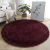 Solid Silk Wool Carpet round Fluffy Floor Mat Living Room Bedroom End Table Bedside Long Wool Carpet Fresh Pet Rug