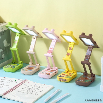 Xinnuo New Product Small Night Lamp Mobile Phone Holder Touch Table Lamp DIY Sticker Cartoon Small Night Lamp