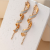S925 Korean Design Cold Style Metal Fashion Spiral Personal Influencer Ear Ring Color Retaining Earrings