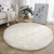 Solid Simple Circle Silk Wool Carpet Living Room Mat Sofa Cover Tea Table Cloth Bedroom Bed Side Length Wool Rug
