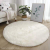 Bedroom Solid Circle Silk Wool Carpet Nordic Simple Living Room Sofa Plush Mats Household Hanging Basket Long Wool Rug