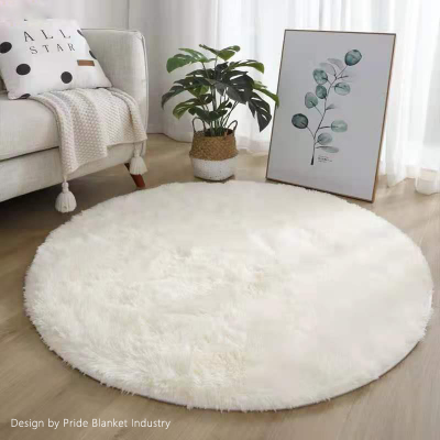 Silk Wool Circle Yoga Basket Computer Chair Shaggy Mats Household Bedside Carpet Climbing Rug Hallway Fluffy Carpet