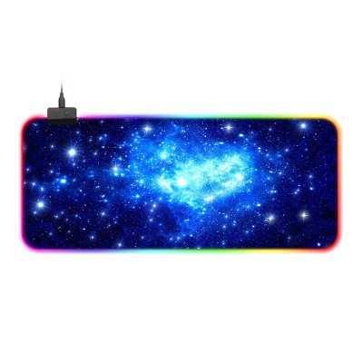 Supply Computer Desk Pad Oversized Starry Sky RGB Game Keyboard Pad Rubber Lock Wrist Guard Luminous Mouse Pad