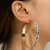 2022 New Trendy round Ring Earrings Women's European and American Stylish round Ear Ring Silver Big Circle Earrings