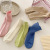 Suxinaimin Socks Women's Summer Candy-Colored Curling Middle Tube Cotton Socks Ins Trendy Japanese Cute Bunching Socks