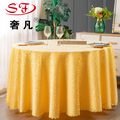 Hotel Jacquard Tablecloth Restaurant Restaurant round Tablecloth Double Hook Flower Home Tablecloth Wedding Meeting Table European Tablecloth