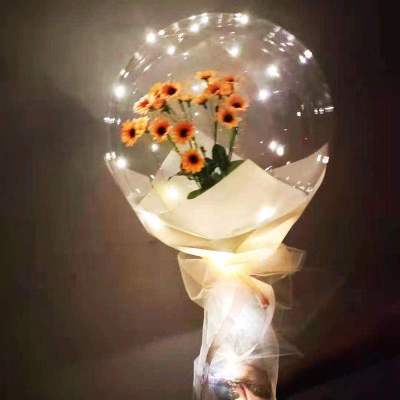 Valentine's Day Gift Wholesale Stall Night Market Internet Celebrity Bounce Ball Bouquet Hot Sale Balloon Valentines' Day Confession Push